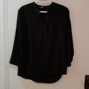 Uniqlo Rayon Stand Collar blouse NWOT